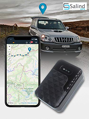 SALIND GPS Rastreador de coche, moto, vehículos y camiones con imán, aproximadamente 20 días de duración de la batería (hasta 60 días en modo de espera).