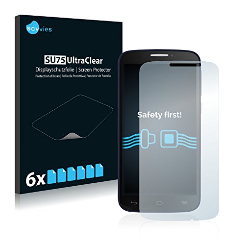 savvies Protector Pantalla Compatible con Alcatel One Touch Pop C7 7041X (6 Unidades) Pelicula Ultra Transparente savvies Protector Pantalla Compatible con Alcatel One Touch Pop C7 7041X (6 Unidades) Pelicula Ultra Transparente