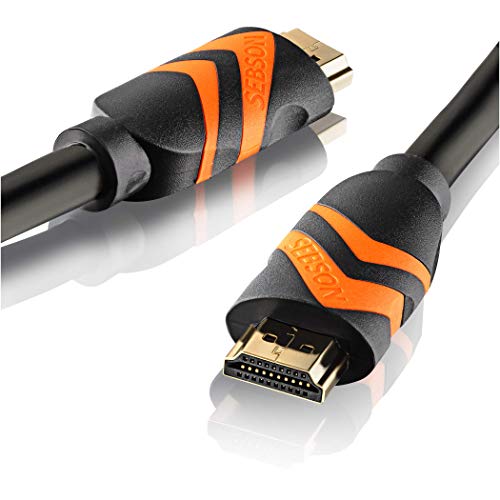 SEBSON Cable HDMI 15m de Alta Velocidad con Ethernet, 4K / 60Hz Ultra HD 2160p Full HD 1080p 3D, HDR, ARC Audio Return, Xbox, PS4 - HDMI 2.0b de Ordenador a TV
