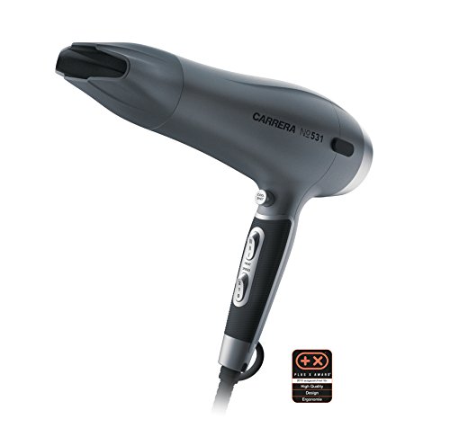 Secador iónico CARRERA N.º 531 con difusor y boquilla de estilizado | 3,2 caballos de potencia / 2.400 W para peinados perfectos | 3 niveles de calor y 2 niveles de velocidad Secador iónico CARRERA N.º 531 con difusor y boquilla de estilizado | 3,2 caballos de potencia / 2.400 W para peinados perfectos | 3 niveles de calor y 2 niveles de velocidad