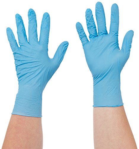 Semperguard 3000001645 guantes desechables de nitrilo látex, sin talco, uso único, y talla L, 8 – 9, color azul (100 unidades)
