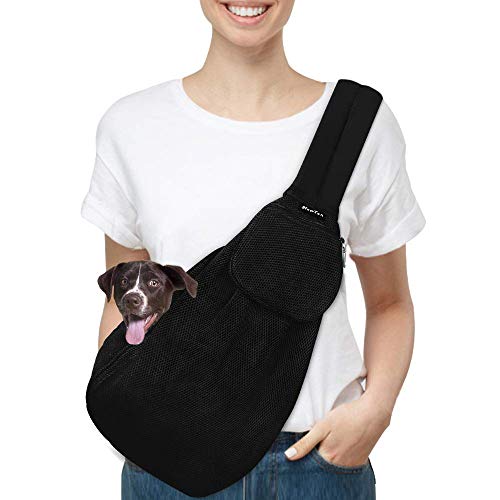 SlowTon Bolsos para Mascotas Transportín para Perros Pet Carrier Dog Hand Sling Carrier Bandolera Correa de Hombro Acolchada Ajustable Tote Bag con Bolsillo Delantero Puppy Carrier