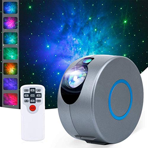 Starlight Cloud Sky Light, LED Colorful Gradient Gtarry Night Light, Remote Control 7 Lighting Effect Sky Galaxy Projector Suitable For Party Home Theater Children Baby Adult Bedroom Gray