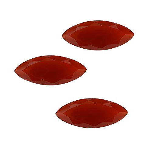 SURYAGEMS - Piedra suelta para bisutería (3 x 6, 4 x 8, 5 x 10, 6 x 12, 7 x 14, 8 x 16, 9 x 18 x 20 mm) 10X20 mm Rojo