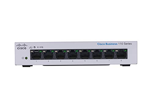 Switch no gestionado Cisco® Business CBS110-8T-D | 8 Puertos GE | Escritorio | Proveedor de alimentación Externa | Protección Limitada de por Vida (CBS110-8T-D) Switch no gestionado Cisco® Business CBS110-8T-D | 8 Puertos GE | Escritorio | Proveedor de alimentación Externa | Protección Limitada de por Vida (CBS110-8T-D)