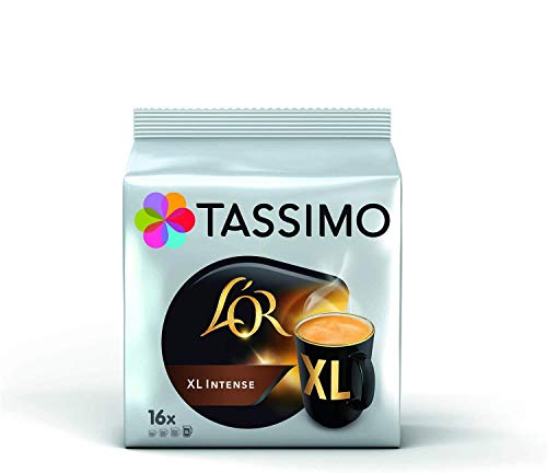 TASSIMO L'OR XL Intense - Cápsulas de café Intenso tamaño XL - 5 Paquetes de 16 cápsulas cada uno (80 Porciones)