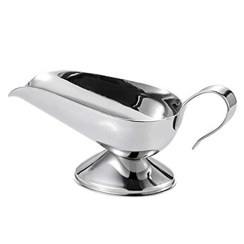 Tazón de salsa para mojar Barco de salsa, acero salsera inoxidable, acero inoxidable Saucier con mango ergonómico y Big sin goteo de labios del surtidor, ideal for servir salsa o salsa de calidad come Tazón de salsa para mojar Barco de salsa, acero salsera inoxidable, acero inoxidable Saucier con mango ergonómico y Big sin goteo de labios del surtidor, ideal for servir salsa o salsa de calidad come
