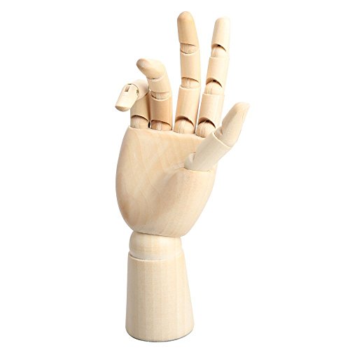 TOOGOO 18 x 6cm Modelo de maniqui de mano derecha articulado de madera Regalo Arte Alternativos
