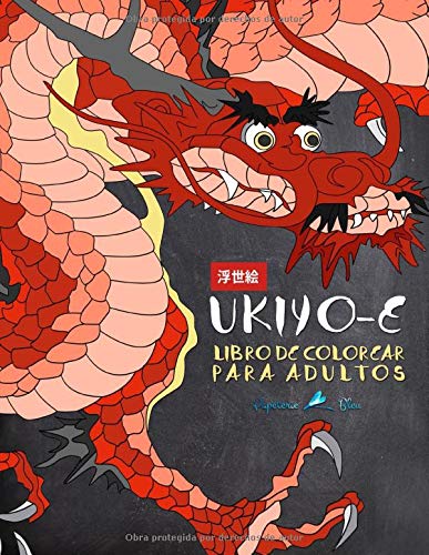 Ukiyo-e: Libro De Colorear Para Adultos: Xilografía japonesa