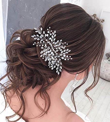 Unicra Diadema de novia de cristal para novia con diamantes de imitación, accesorios para el pelo para mujeres y niñas