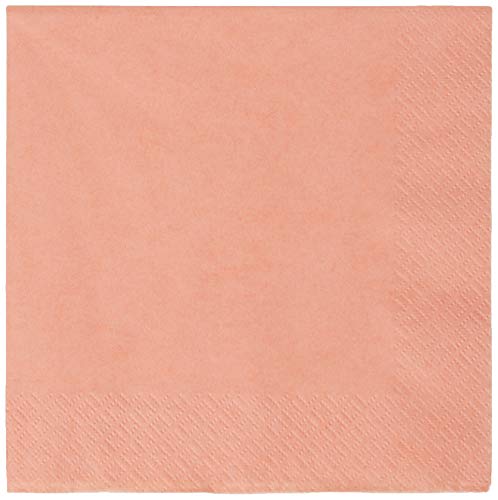 Unique Party- Paquete de 20 servilletas de papel, Color rosa coral, 16.5 cm (99232) Unique Party- Paquete de 20 servilletas de papel, Color rosa coral, 16.5 cm (99232)