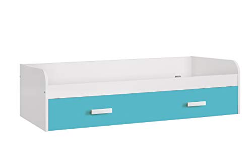 Venprodin Cama Nido Juvenil Doble, Dos Camas Color Blanco Medidas 54 x 201 x 98 cm (Alto x Ancho x Fondo) (Azul Turquesa) Venprodin Cama Nido Juvenil Doble, Dos Camas Color Blanco Medidas 54 x 201 x 98 cm (Alto x Ancho x Fondo) (Azul Turquesa)