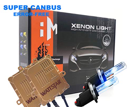 Wattstar H7 Xenón Kit de Conversión Canbus HID sin Errores decodificación Ballast 55 W Bombilla del Faro 6000K 12V