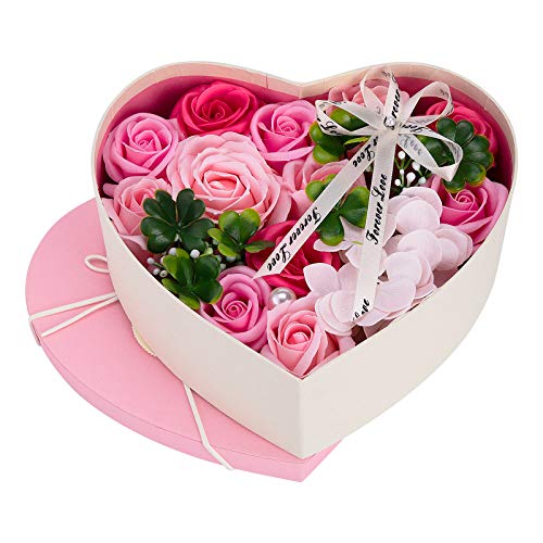 Wisolt Rosas de Jabon, Rosas de Jabon para Decorar Flores de Jabon Perfumado, Regalo para Aniversario Cumpleaños Boda Día de San Valentín