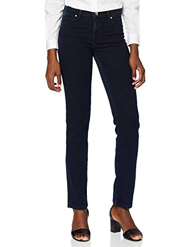 Wrangler Straight Pantalones, Negro (Blueblack 51L), 33W / 30L para Mujer