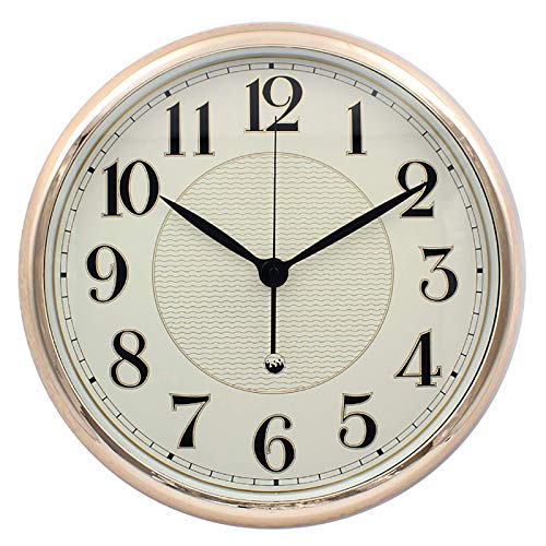 XJZKA Reloj Impermeable para Exteriores, Relojes de jardín, 16 Pulgadas, silencioso, para Exteriores, para Exteriores, con Pilas, Relojes para Exteriores, Grandes Relojes para Exteriores