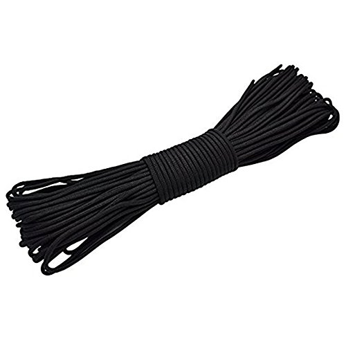 YIYI Cable de imagen, 20 metros Cable de 4 mm para colgar imagen Cable de paracaídas de nylon (negro)