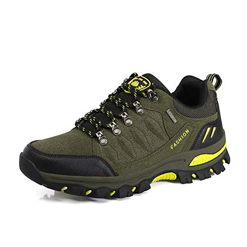 Zapatos de Senderismo Unisex Zapatillas de Escalada de Trekking al Aire Libre Calzado Deportivo Correr Ejercito Verde 42 EU