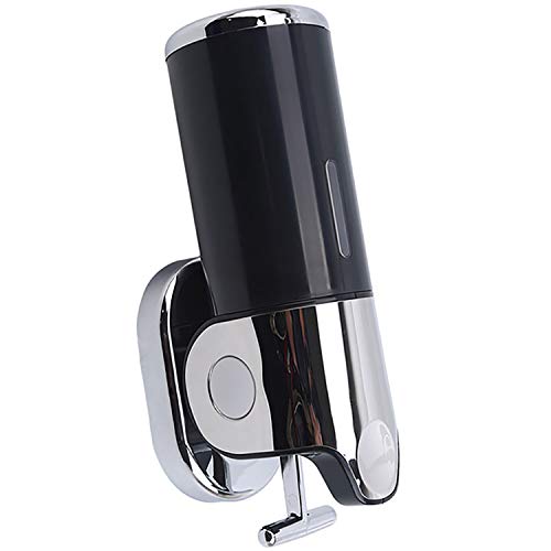 1 dispensador de jabón de pared, dispensador con soporte de pared, para gel de ducha, champú, jabón líquido, limpiador manos, dispensador de loción para cocina, aseo, baño, negro, 24x12x8 cm/500 ml 1 dispensador de jabón de pared, dispensador con soporte de pared, para gel de ducha, champú, jabón líquido, limpiador manos, dispensador de loción para cocina, aseo, baño, negro, 24x12x8 cm/500 ml