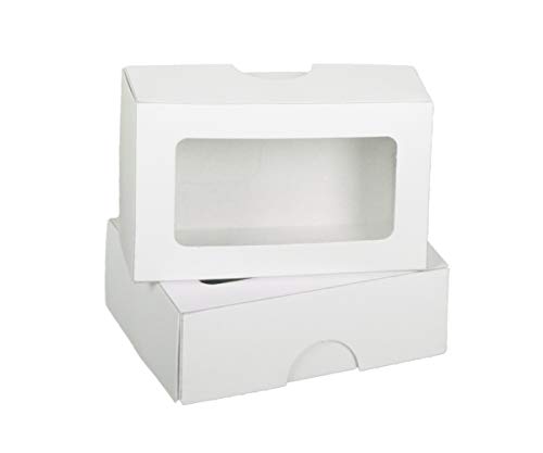 100 cajas para tarjetas de visita, 58 x 90 x 30 mm, color blanco, cartón completo, 400 g/m², para 100 tarjetas de visita, con ventana 100 cajas para tarjetas de visita, 58 x 90 x 30 mm, color blanco, cartón completo, 400 g/m², para 100 tarjetas de visita, con ventana