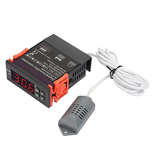 【2021 Promoción de año nuevo】Controlador de humedad del aire, CA 220V 200mA 1% -99% Rango HR Sensor tipo HM-40 Controlador digital de control de humedad del aire Función de calibración de humedad inco