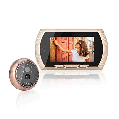 4.3in Mirilla puerta inteligente, WiFi Cámara de timbre de video IR visión nocturna, Detección de movimiento, Sistema de seguridad de la casa