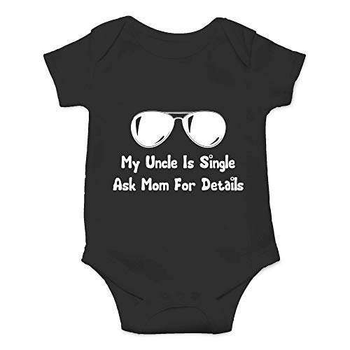 63251vdgxdg My Uncle is Single Pregúntale a mamá por detalles – Divertidas líneas de recogida – Bonito body de una pieza para bebé