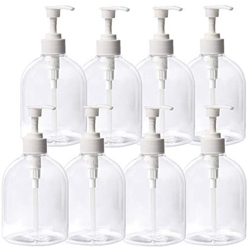 8 Pcs de dispensadores de jabón espumoso Botellas de Bomba 250 ml,plastico Recargable dosificador para jabon, Botellas de Prensa de plástico para Cocina y baño,el Cuerpo y la Crema de Ducha