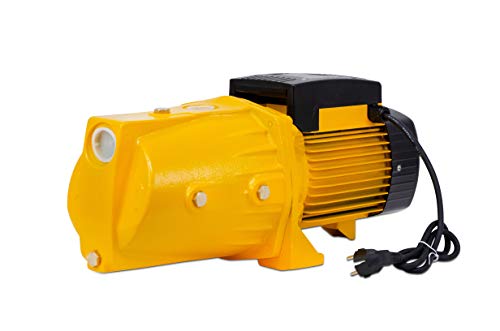 Agoradirect - Bomba De Agua para Jardín, 1100W, 5.58m3/h, Hierro Fundido, Profundidad Máxima 50m, 1,2", Cable Eléctrico 85cm, 2850RPM, IPX4, Bomba Eléctrica, Impulsores De Latón