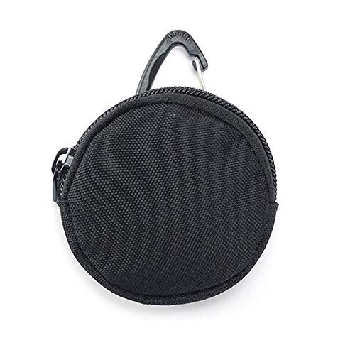 AILOVA Cartera táctica 900D, monedero portátil con gancho para auriculares, mini llavero para caza, tiro, camping (negro)