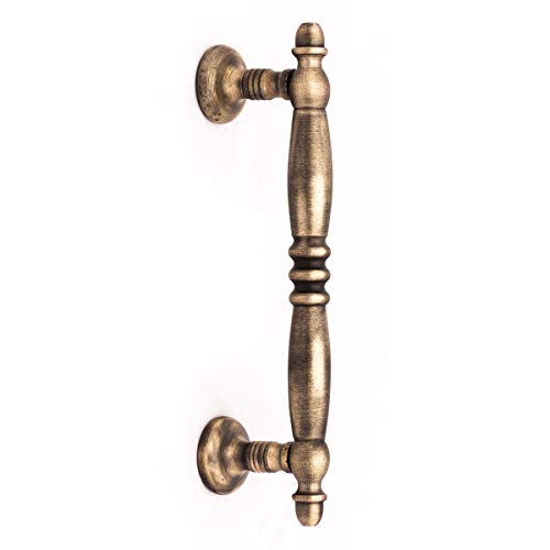 Antikas - Tirador de hierro, tirador de puerta en aspecto de latón patinado, como antiguo. Antikas - Tirador de hierro, tirador de puerta en aspecto de latón patinado, como antiguo.