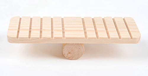 AosyGFR Hamster Log Board Pequeño Animal Doméstico Golden Bear Guinea Pig Puente De Madera Hamster Toy Supplies Three Loaded