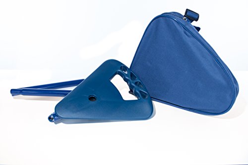 Asiento de paseo y palo en uno, incluye bolsa de hombro a juego, color azul