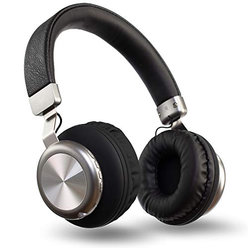 Auriculares Diadema Over Ear Bluetooth Forme Cascos Bluetooth con Micrófono Controlador de 40 mm Headphone con TF FM MP3 MP4 para PC, Móviles, Tablet