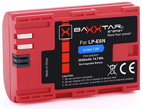 BAXXTAR Pro Energy batería para Canon LP-E6N (2040mAh auténtico) BAXXTAR Pro Energy batería para Canon LP-E6N (2040mAh auténtico)