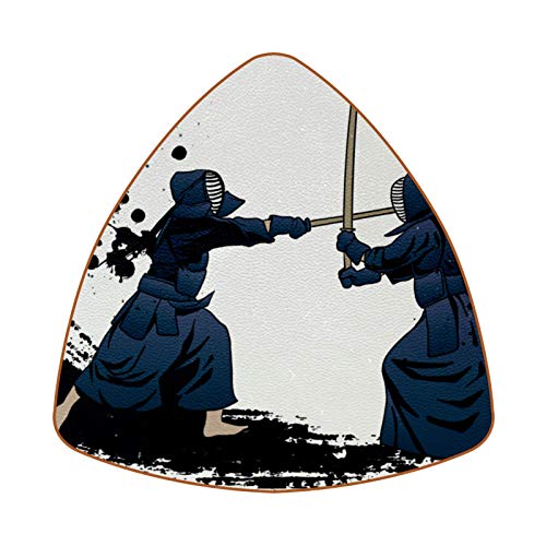 Bennigiry Juego de 6 posavasos con diseño de espada japonesa Fight By Kendo Sword Diamond