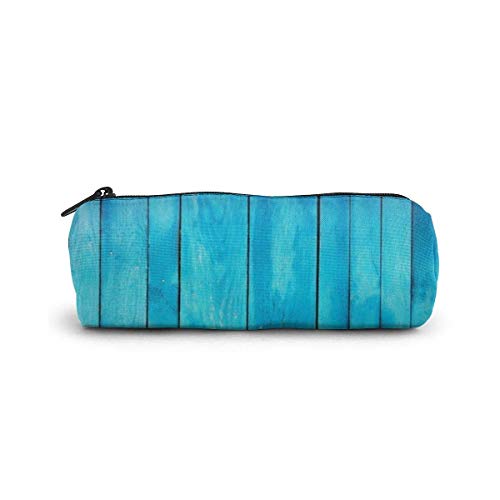 Bolsa con cremallera, color azul marino, madera de roble viejo tablón a rayas, monedero para lápices, estuche para gafas, neceser cosmético para estudiantes, niños y mujeres Bolsa con cremallera, color azul marino, madera de roble viejo tablón a rayas, monedero para lápices, estuche para gafas, neceser cosmético para estudiantes, niños y mujeres