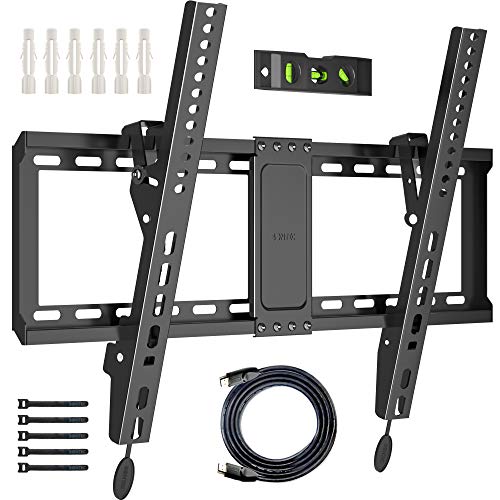 BONTEC Soporte TV Pared para Televisores de 37-70 Pulgadas de LED LCD Plasma, Soporte TV Inclinable de Montaje en Pared, Carga 60kg, Máx VESA 600x400mm