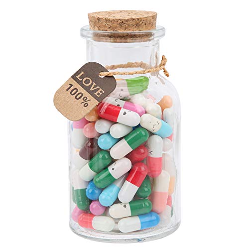 Botella de Deseo de Píldoras de Mensaje de Cápsula de 100 Piezas, Carta de Mensaje en Blanco Mensaje de Cristal Deseando Botella Regalos para Amantes/Amigos/Familias Botella de Deseo de Píldoras de Mensaje de Cápsula de 100 Piezas, Carta de Mensaje en Blanco Mensaje de Cristal Deseando Botella Regalos para Amantes/Amigos/Familias