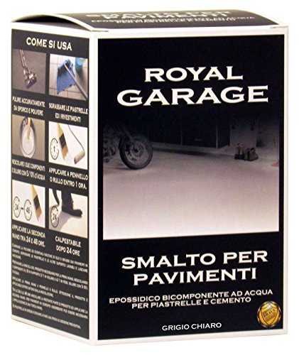 Brava rgzc7 Royal Garaje esmalte para suelos epoxi al agua, gris claro, 750 ml