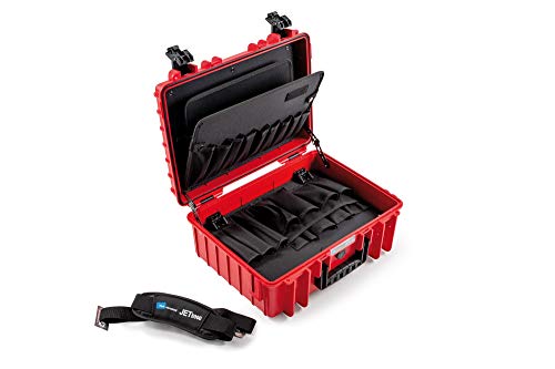 B&W JET 5000 - Maletín de herramientas (polipropileno, 19,1 l, 41,6 x 28,7 x 16 cm, interior 117.17/P-R, sin herramientas), color rojo