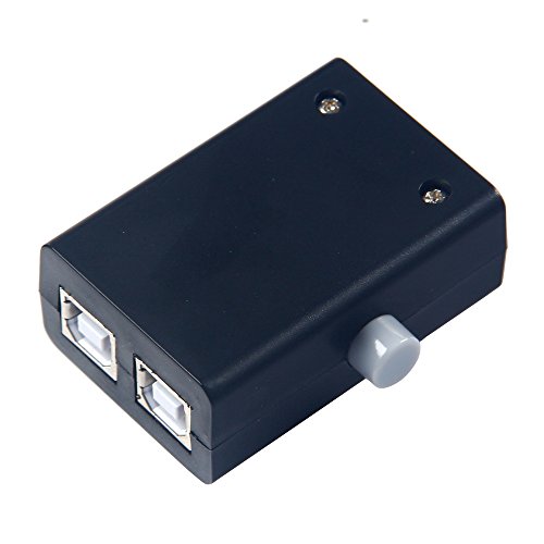 Caja toma para compartir puertos USB de Winwill, contiene dos puertos para ordenador, escáner e impresora