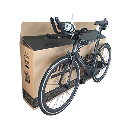 Cajeando | (1x) Caja de Cartón para Bicicletas | Tamaño 1440 x 255 x 940 mm | Canal Doble Alta Calidad y Resistencia | Transporte, Mudanza y Envíos | Fabricadas en España