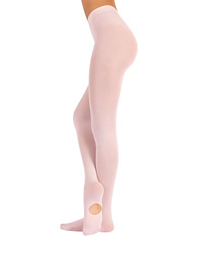 CALZITALY Medias De Ballet Convertibles para Mujer | Panty Microfibra | 80 Den | Rosa, Negro | XS, S, M, L, XL | Calcetería Italiana (Rosa, M)