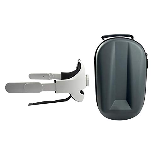 CANCYCC Correa de cabeza ajustable para Oculus Quest 2, correa Elite con funda de transporte para mayor comodidad y tiempo de juego en realidad virtual CANCYCC Correa de cabeza ajustable para Oculus Quest 2, correa Elite con funda de transporte para mayor comodidad y tiempo de juego en realidad virtual