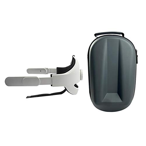 CANCYCC Correa de cabeza ajustable para Oculus Quest 2, correa Elite con funda de transporte para mayor comodidad y tiempo de juego en realidad virtual