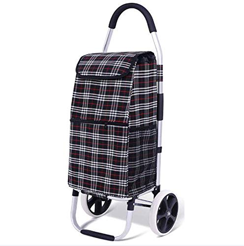 Carrito de Compras, Carrito de Compras Plegable con Bolsa de 45L, Gran Capacidad, Carrito de Equipaje Multifuncional con Ruedas, Mochila Desmontable con Aire Acondicionado