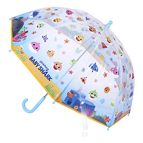 CERDÁ LIFE'S LITTLE MOMENTS- Paraguas Transparente de Baby Shark - Licencia Oficial Nickelodeon, Color (2400000542)