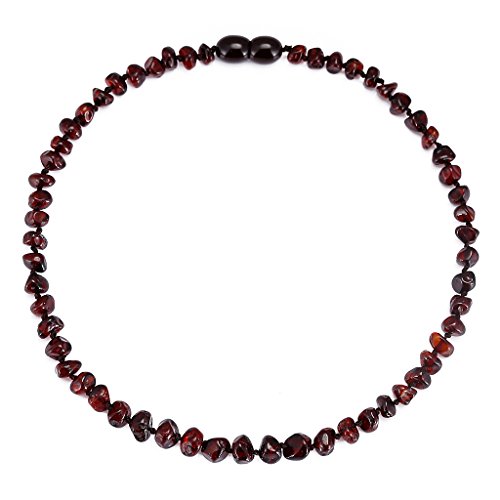 Cici's Story Collar de Ambar(Cherry) - 33cm - Collar de Ámbar Báltico Certificado Ámbar El Collar auténtico báltico