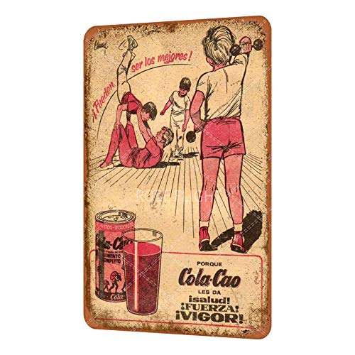 Cola-cao Vintage, Estilo Shabby Chic, Cartel de Revista, decoración de Pared, 8 x 12 Pulgadas